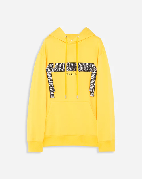OVERSIZED EMBROIDERED LANVIN CURB LACE HOODIE