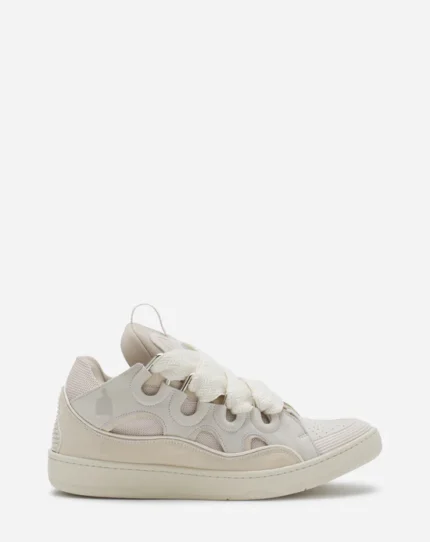 Leather curb sneakers