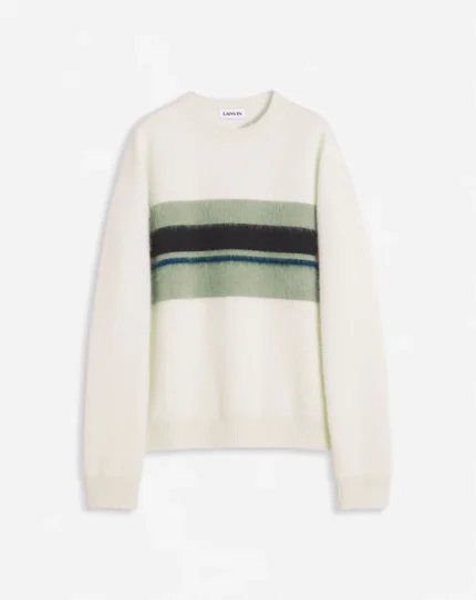 Striped brushed motherhair sweater