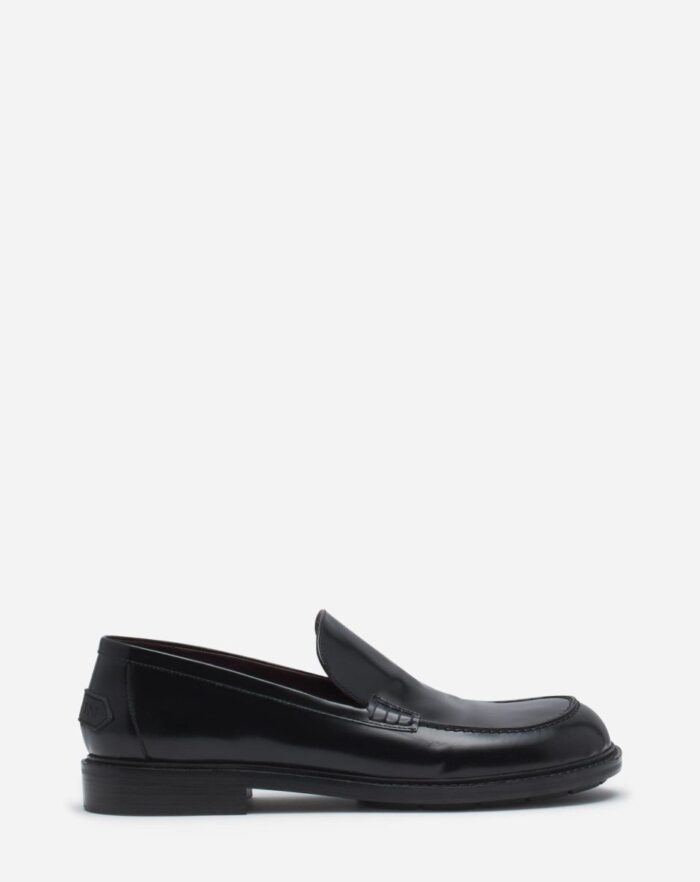 Spinto loafers in glossy leather Black