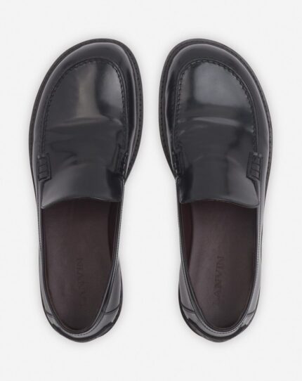 Spinto loafers in glossy leather Black