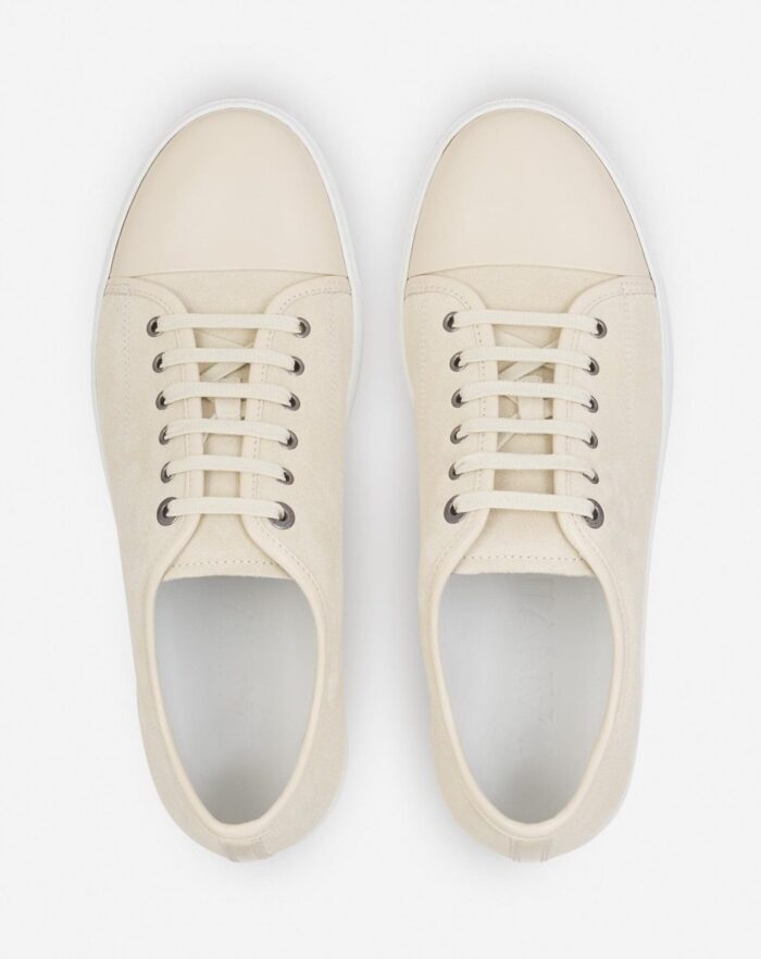 Men’s Dbb1 leather and suede sneakers Vanilla