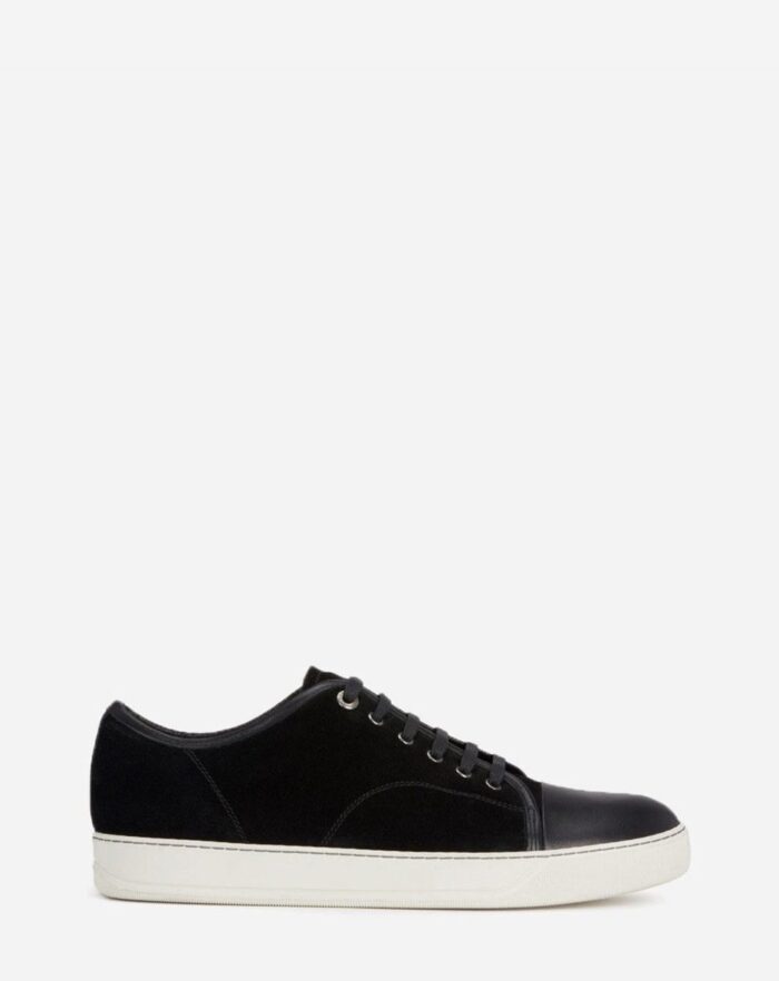 Men’s Dbb1 leather and suede sneakers Black