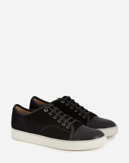 Men’s Dbb1 leather and suede sneakers Black