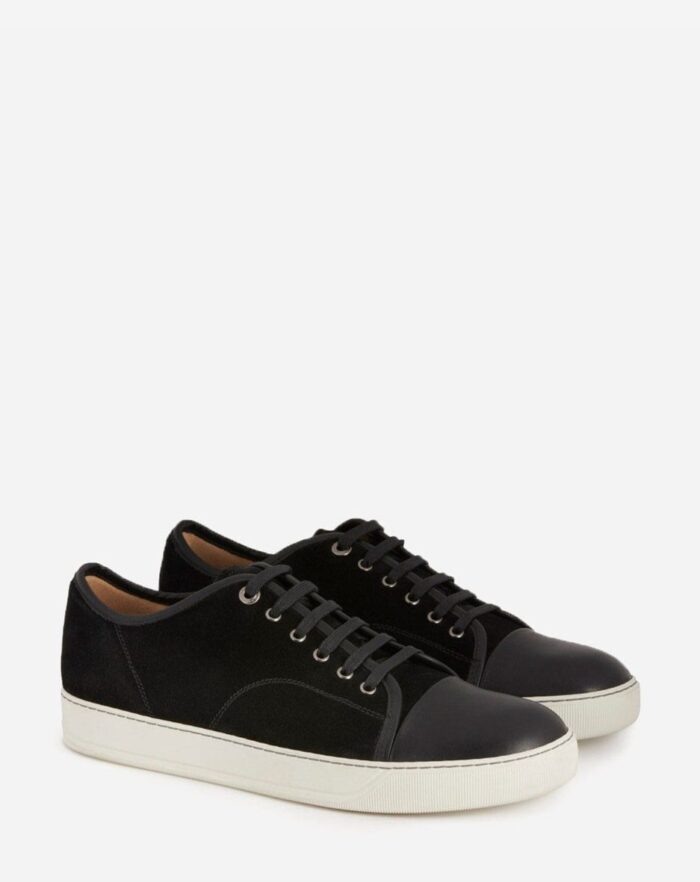 Men’s Dbb1 leather and suede sneakers Black