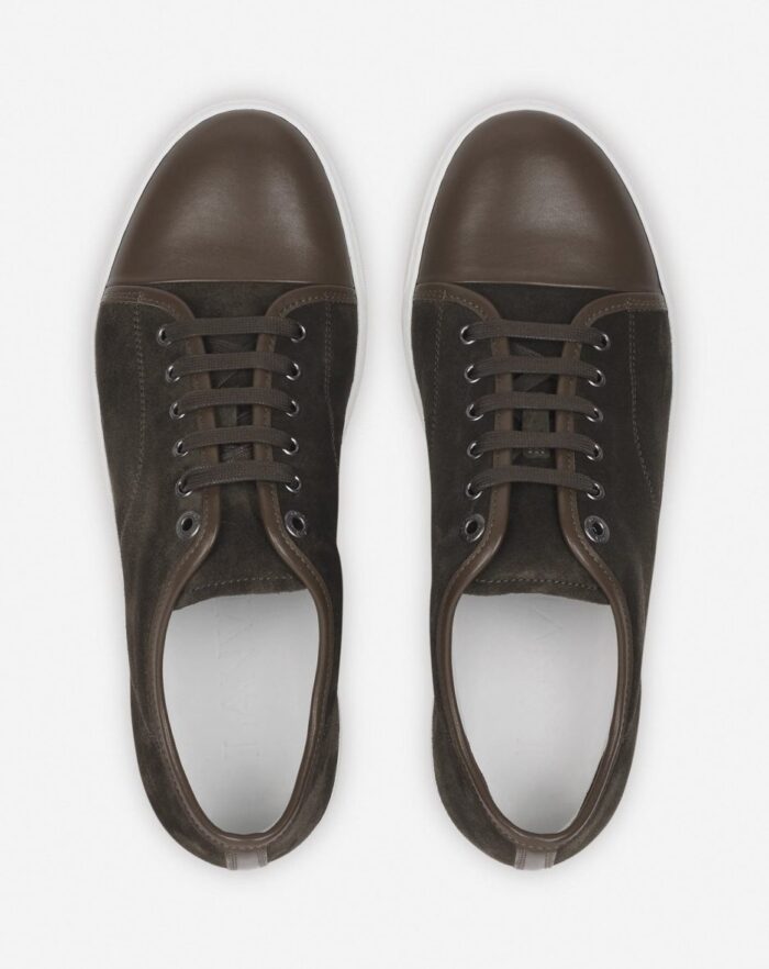 Dbb1 leather and suede sneakers Khaki/White