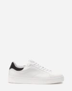 Men’s Ddb0 leather and suede sneakers White/Black