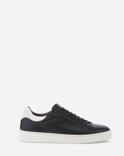 Men’s Ddb0 leather sneakers Black/White