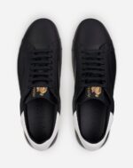 Men’s Ddb0 leather sneakers Black/White