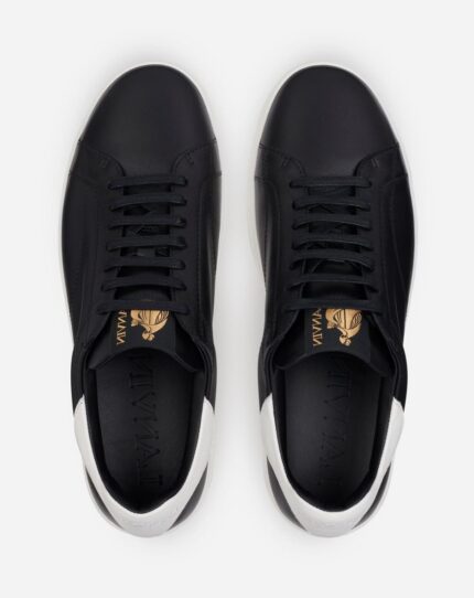 Men’s Ddb0 leather sneakers Black/White