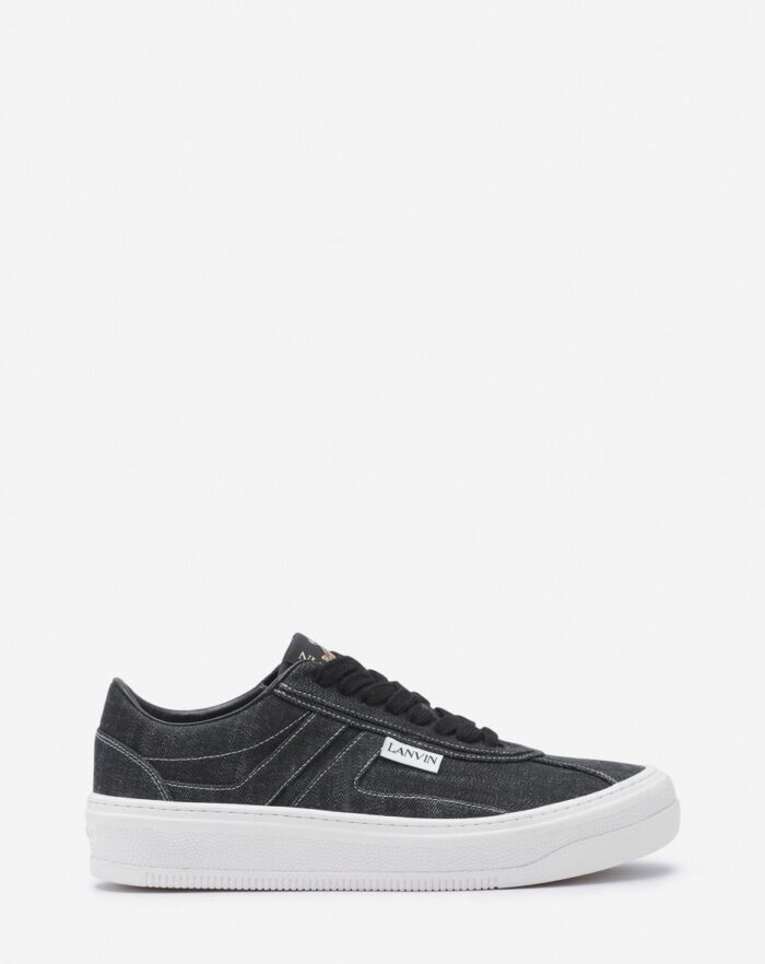 Men’s Cash sneakers by lanvin in denim Black/White