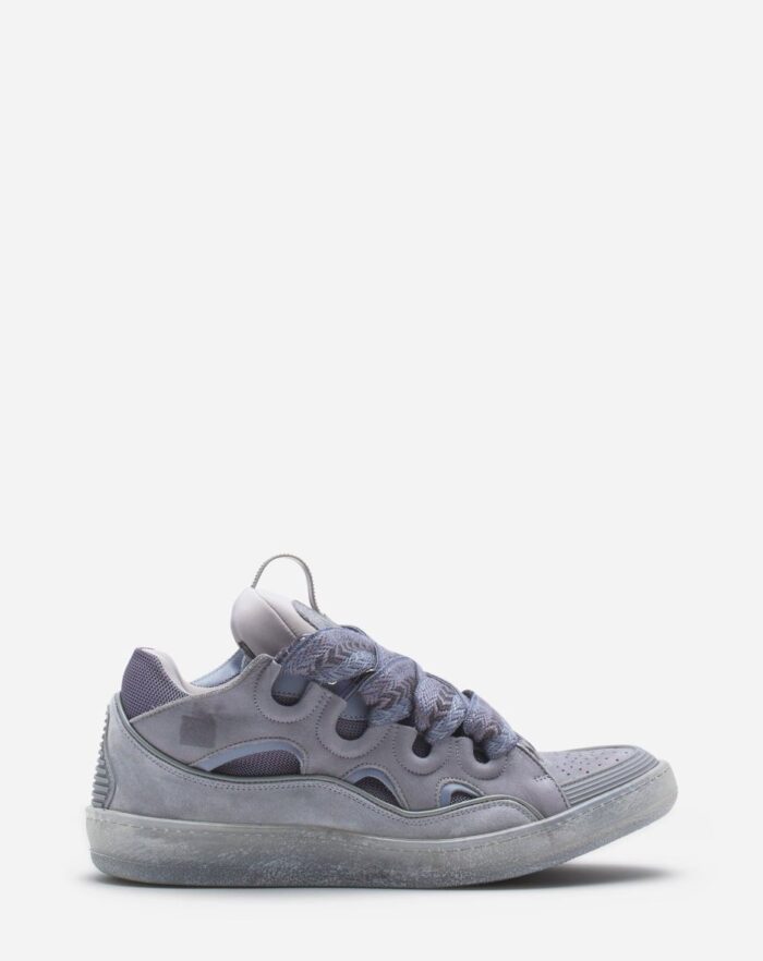 Men’s Curb leather sneakers Light Grey