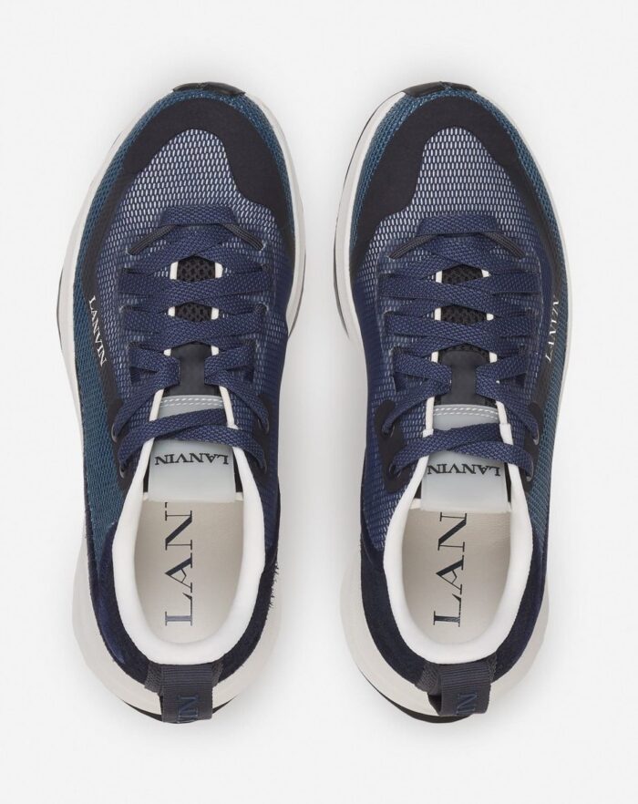 L-i mesh sneakers Petrol/Ecru
