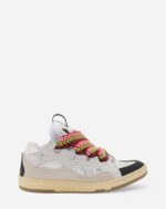 Leather curb sneakers White