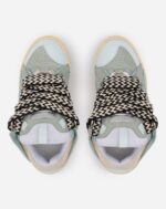 Leather curb sneakers Pale Blue