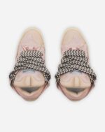 Leather curb sneakers Pale Pink