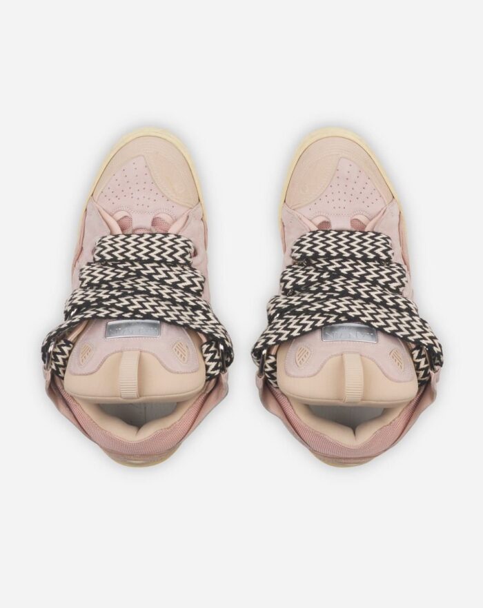 Leather curb sneakers Pale Pink