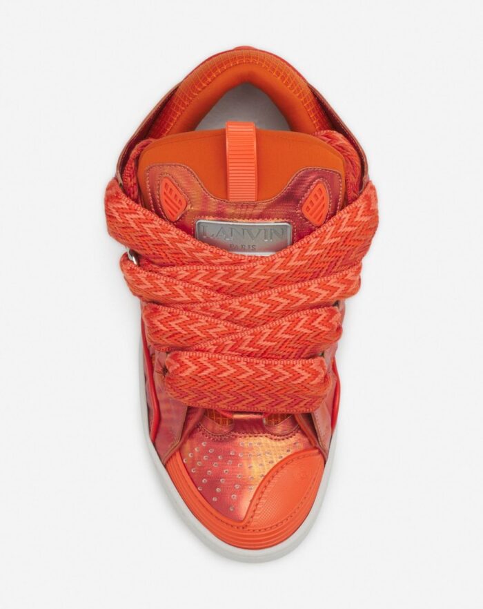 Curb hologram-effect leather sneakers Pink/Coral