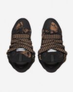 Curb washed denim sneakers Black/Beige