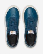Lanvin cash leather sneakers Petrol/Ecru