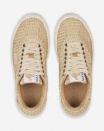 Lanvin cash raffia sneakers Natural
