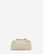 Women’s Haute séquence leather clutch bag Light Beige