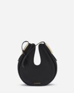 Women’s Hobo cymbal leather bag Black