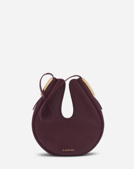 Women’s Hobo cymbal leather bag Burgundy