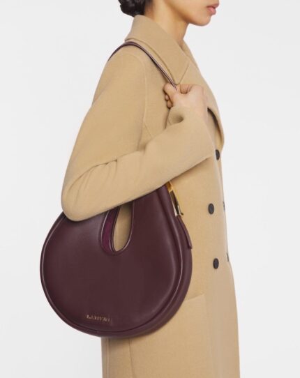 Women’s Hobo cymbal leather bag Burgundy