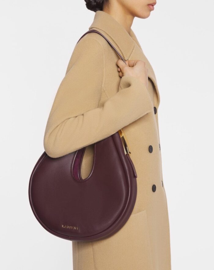 Women’s Hobo cymbal leather bag Burgundy