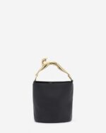 Women’s Leather fusion cat bucket bag Black