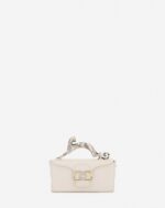 Women’s Nano pencil cat leather bag Chalk