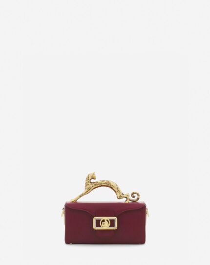 Women’s Nano pencil cat leather bag Turkish Red