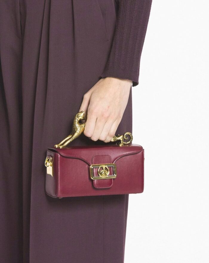 Women’s Nano pencil cat leather bag Turkish Red