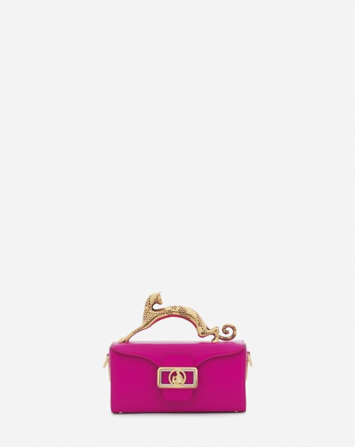 Women’s Nano pencil cat leather bag Fuchsia