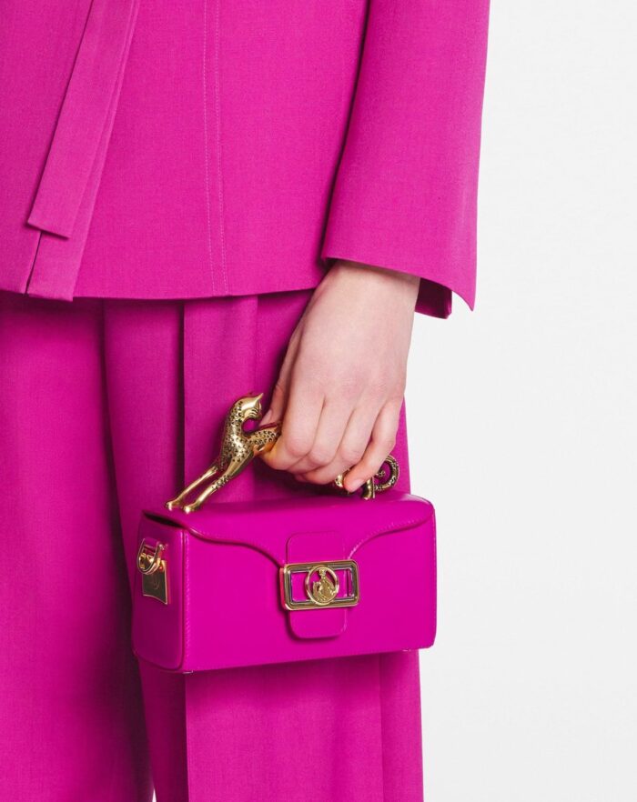 Women’s Nano pencil cat leather bag Fuchsia