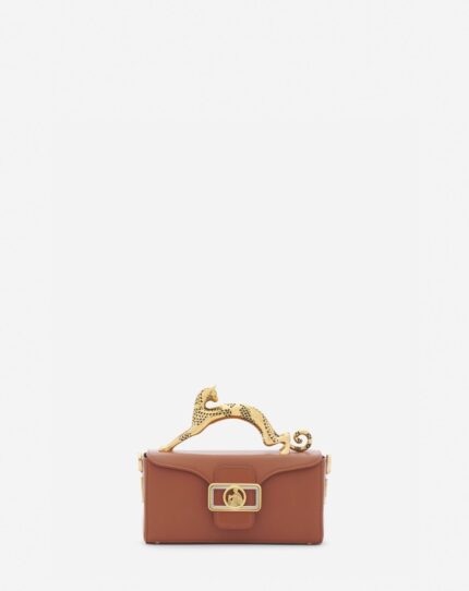 Women’s Nano pencil cat leather bag Tan