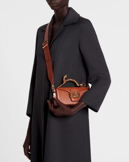 Women’s Nano pencil cat leather bag Tan