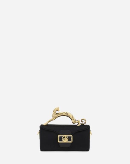 Women’s Nano pencil cat bag in velvet Black