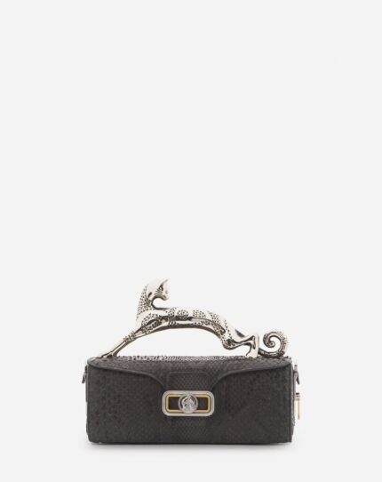 Women’s Medium pencil cat bag in python Anthracite