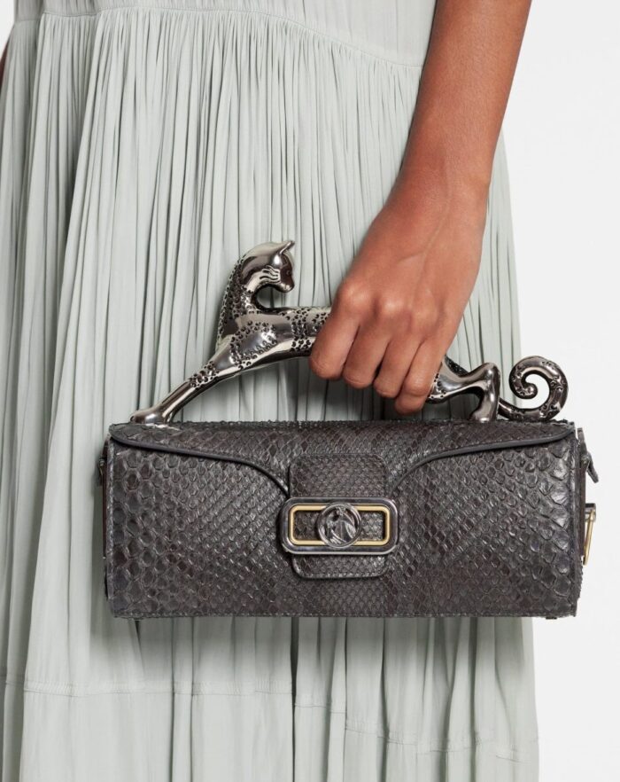 Women’s Medium pencil cat bag in python Anthracite