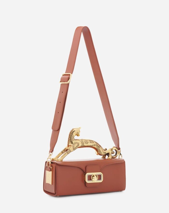 Women’s Medium leather pencil cat bag Tan