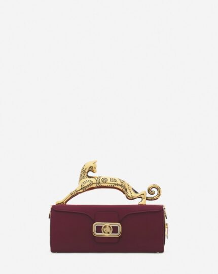 Women’s Medium leather pencil cat bag Turkish Red