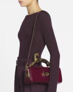 Women’s Medium leather pencil cat bag Turkish Red