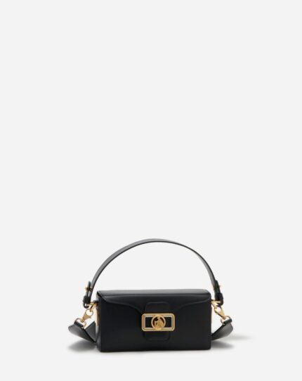Women’s Nano pencil shiny leather bag Black