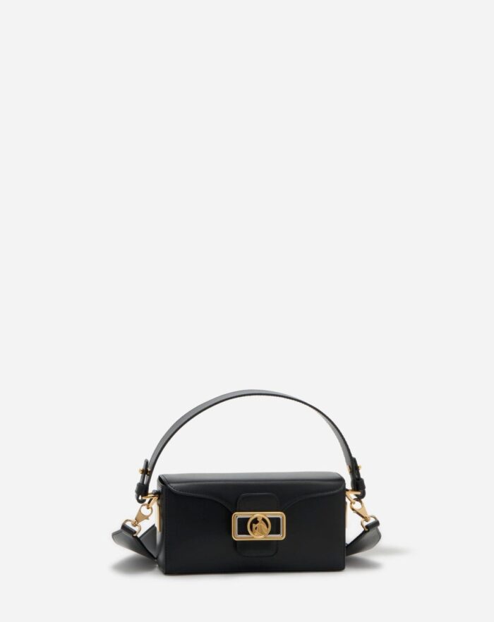 Women’s Nano pencil shiny leather bag Black