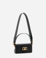 Women’s Nano pencil shiny leather bag Black