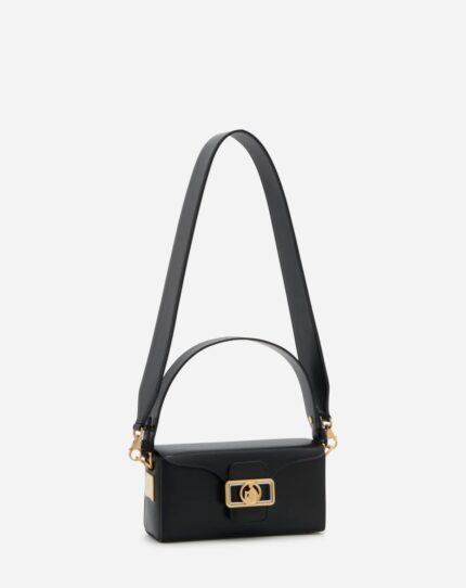Women’s Nano pencil shiny leather bag Black