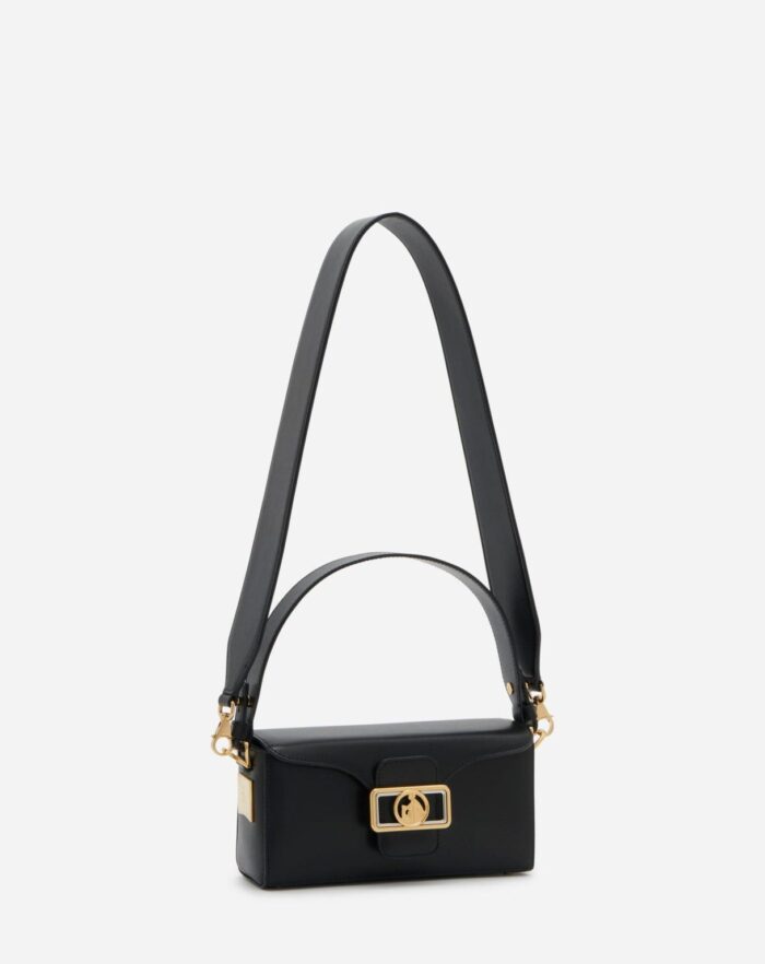 Women’s Nano pencil shiny leather bag Black