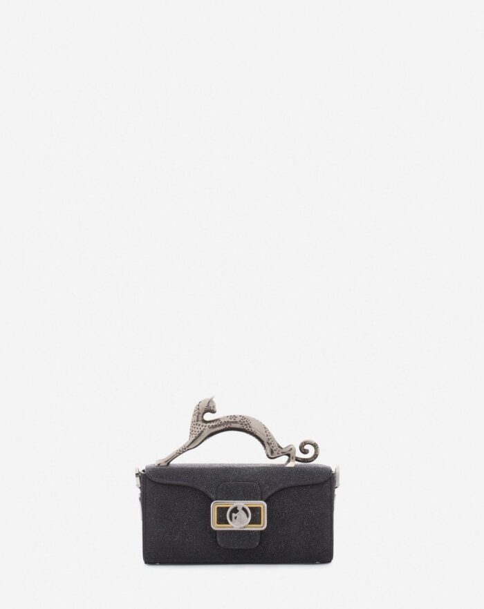 Women’s Nano pencil cat bag in suede Black
